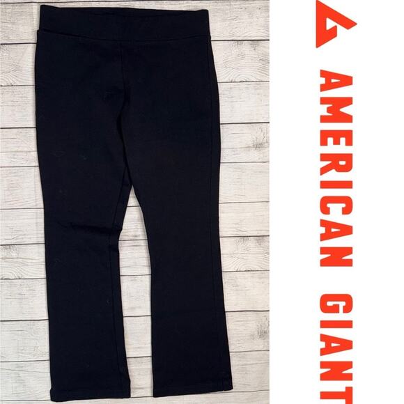 American Giant Women's Ponte Knit Kick Flare Pants  Black Size 6 - Picture 1 of 9